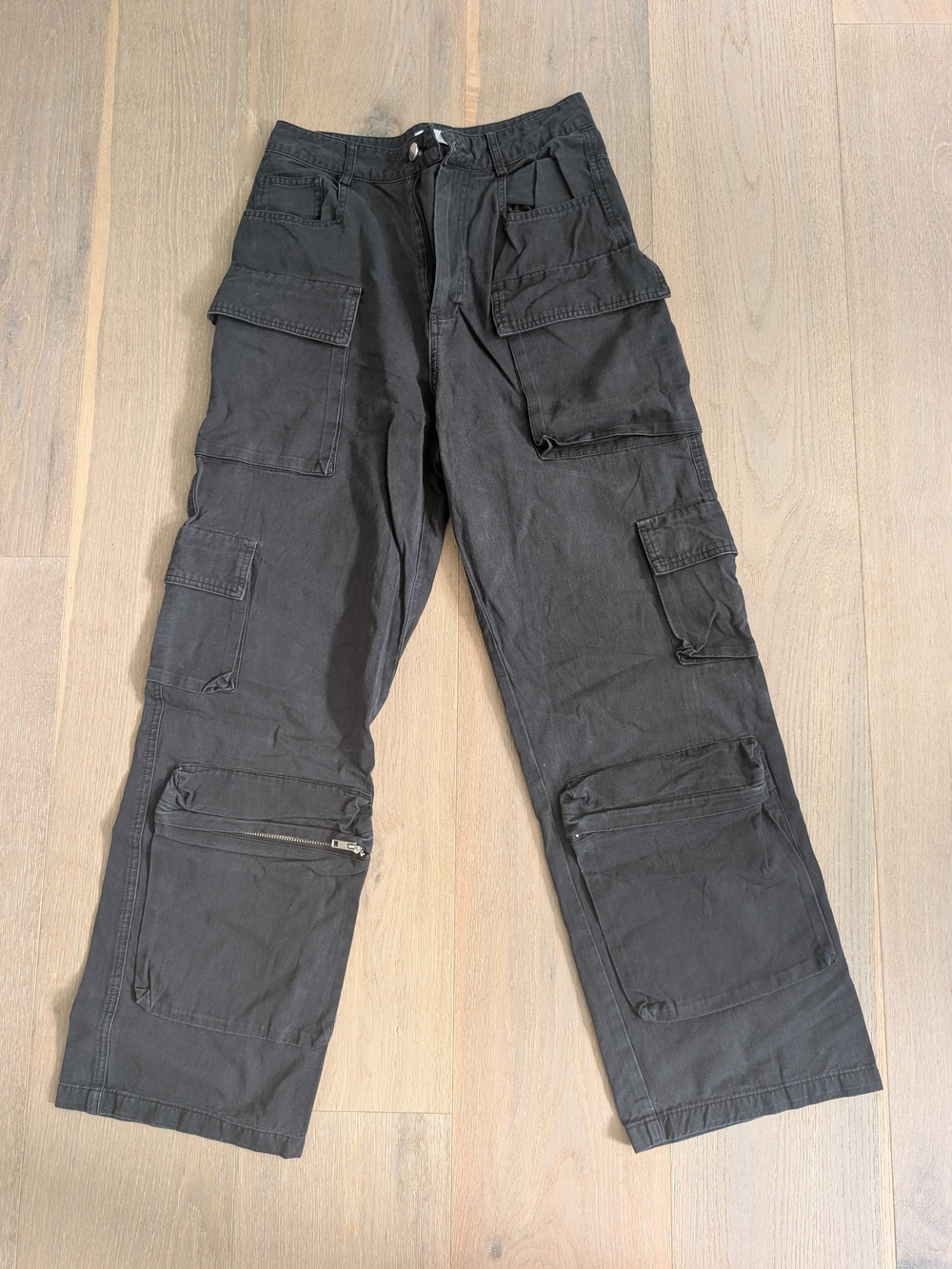 De Base Women's Black Cargo Utility Trousers